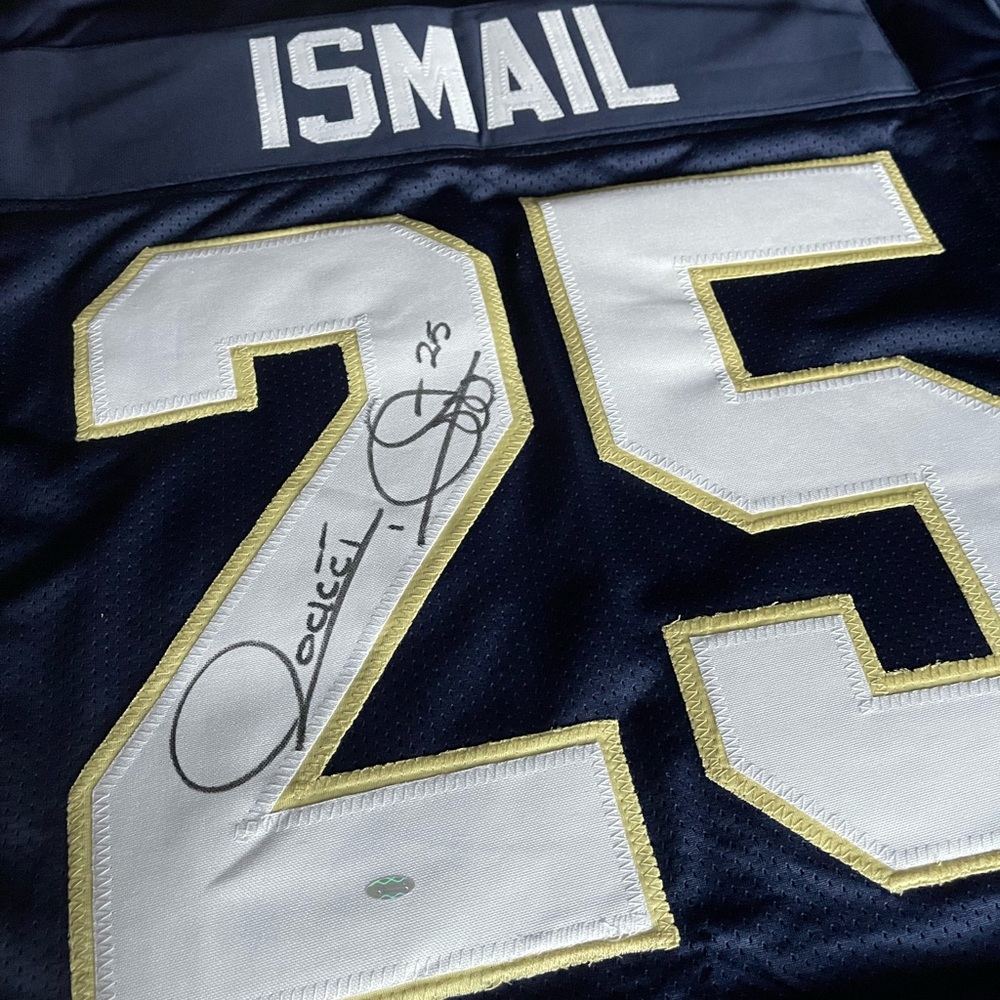 Signed Notre Dame Jersey - Rocket Ismeal #25